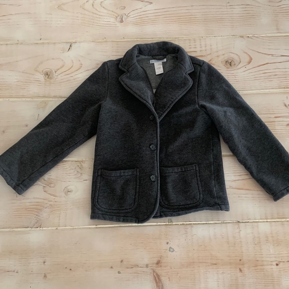Janie and Jack button down grey cotton warm and cozy coat/jacket size 7